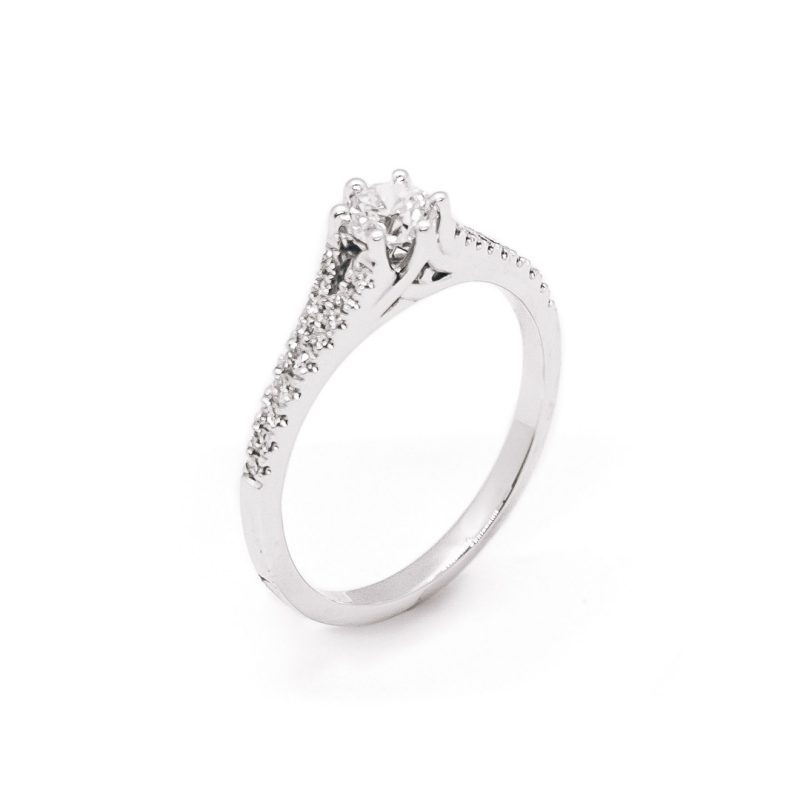 Unni Diamantring - 18KT H/SI 0,40 CT / 22STK 0,19 CT