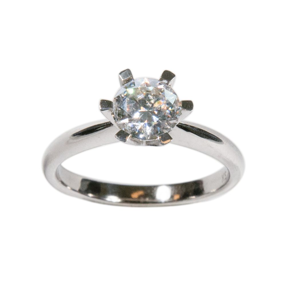 KS-1005 0.96CT - 18 KT HVITT GULL