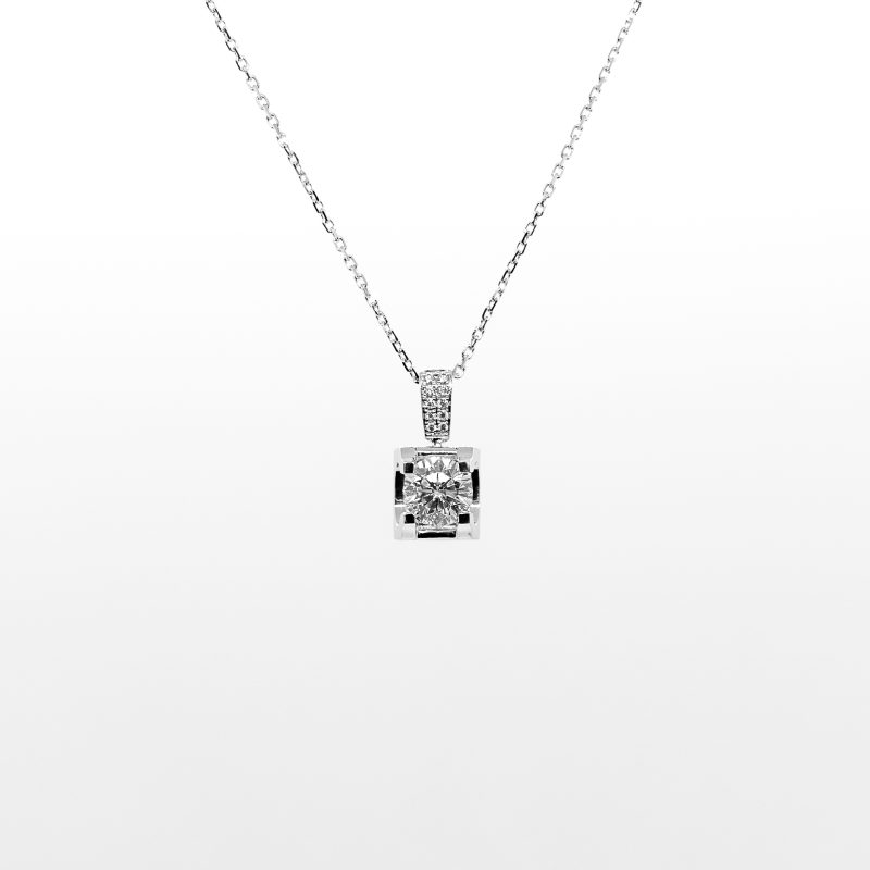 Nicole MS-162 18KT Gull Lab Grown Moissanite Diamanter anheng 1.0CT D.VVS1